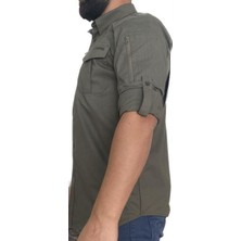 Akıncı Askeri Malzeme Outdoor Gömlek Rıb Stop Kumaş Taktik Gömlek Haki Renk