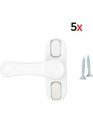 Evene Emniyet Kilidi Pimapen Kilidi Beyaz Çocuk Hırsız Kilidi Çekmeli Metal 5 Adet