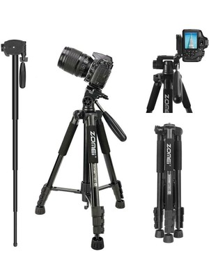 Zomei Q222 Profesyonel Tripod, Monopod Taşıma Çantası ve Telefon Tutucu