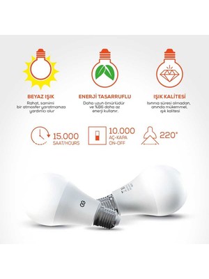 Valta LED Ampül 220-240V 6500K E27 7W