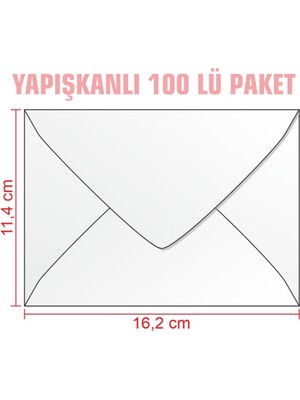 Asildoğan Yapışkanlı Mektup Zarfı 100'LÜ 114 x 162 Ebat Para Zarfı Renk Seçenekleri