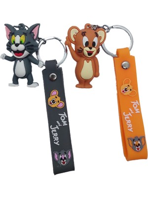 Ninova Aksesuar 2'li Tom & Jerry Anahtarlık  ve Çanta Aksesuarı 3D