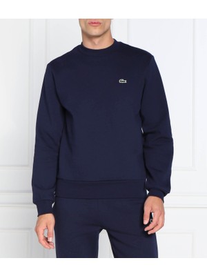 Lacoste Lacivert Klasik Fit Erkek Bisiklet Yaka Sweatshirt