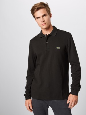 Lacoste Siyah Klasik Fit Erkek Polo Yaka Uzun Kollu Sweatshirt