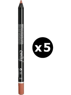 Golden Rose Emily Dudak Kalemi 5li No: 203 Kolay Uygulama ve Uzun Süre Kalıcı Etki