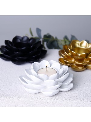 Selim Garden Tealight Mumluk Beyaz