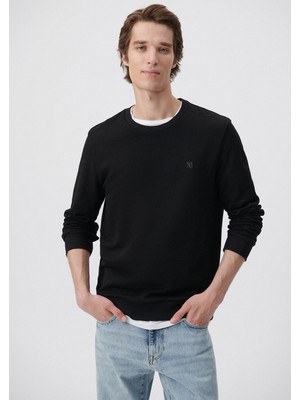 Mavi Erkek Bisiklet Yaka Siyah Sweatshirt 065751-900