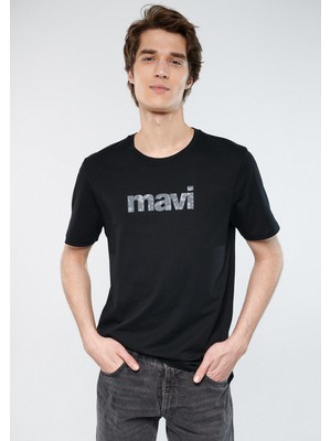 Mavi Erkek Mavi Logo Baskılı Siyah Tişört 0611039-900