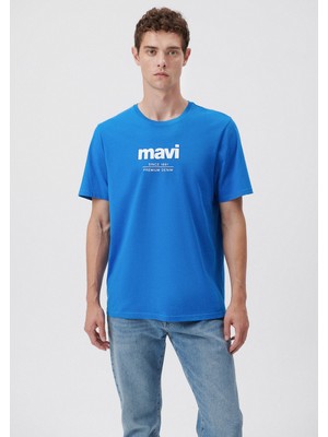 Mavi Logo Baskılı Mavi Tişört066849-70913