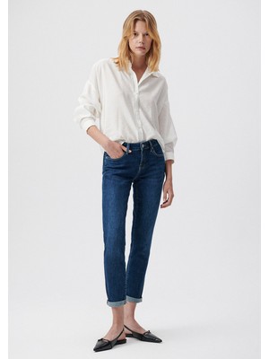 Mavi Kadın Ada Koyu Mavi Vintage Jean Pantolon 1020535596