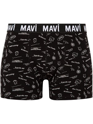 Mavi Siyah Boxer