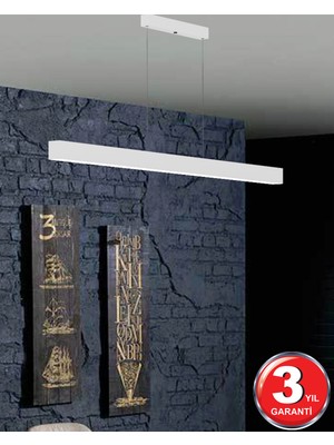 Hegza Lighting Lineer 120 cm - Ledli Modern Sarkıt Linear LED Avize Salon Mutfak Oturma Odası Yatak Odası Antre Hol Ofis LED