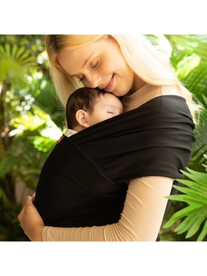 Noone Wrap Sling - Pamuklu Esnek Bebek Taşıma Şalı - Yenidoğan Bebeklerin Ihtiyacı Olan Ten Teması ve M Pozisyonu