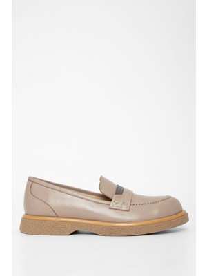 Tamer Tanca Kadın  Deri Loafer Ayakkabı 33 2451 Bn Ayk SK23/24