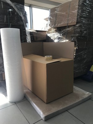Aybas Koli Kutu Taşınma Seti, 80X50X50 5'li Çift Oluklu Boş Karton, 1.adet Koli Bandı, 40 Gr. 5 mt Patpat