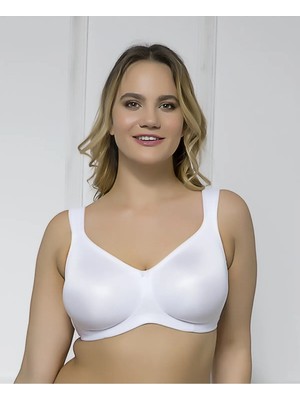 Moonlight 2119 Beyaz Minimizer Toparlayıcı Sütyen (Balenli) MOON2119