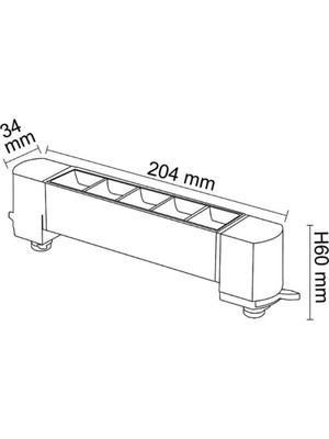 Forlife Beyaz Kasa Beyaz Lensli Hareketli Ray Armatürü