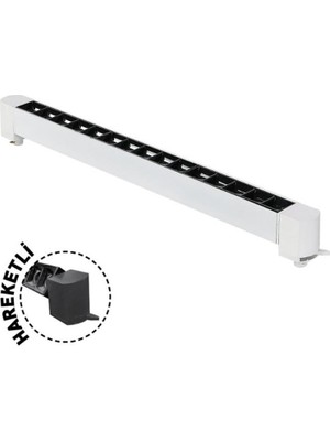 Forlife Beyaz Kasa Siyah Lensli Hareketli Ray Armatürü