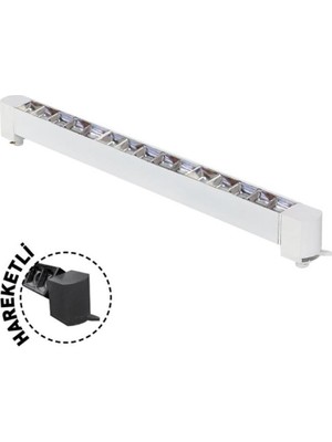 Forlife Beyaz Kasa Silver Lensli Hareketli Ray Armatürü