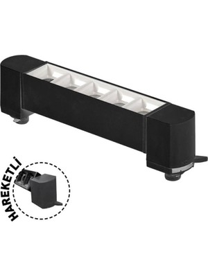 Forlife Siyah Kasa Beyaz Lensli Hareketli Ray Armatürü