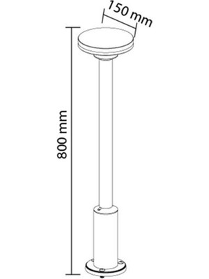 Forlife Ardıç 80 Cm Bolard Bahçe Armatürü