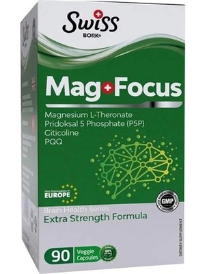 Swiss Bork Magnesium L-Theronat Focus 90 Kapsül