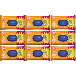 Fresh'n Soft Freshn Soft Islak Havlu Mendil 90 Yaprak 9 Lu Set (810 Yaprak) Plastik Kapaklı
