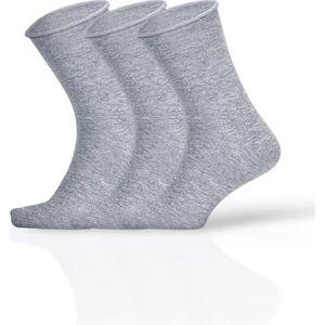 Kae Laurean Kadın 3'lü Pamuklu Lastiksiz Dikişsiz Esnek Ayağı Sıkmayan Şeker Çorabı