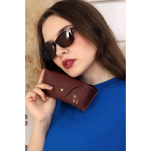Della Pianto Lilith Bordo Deri Gözlük Kılıfı 1 Adet Şık Tasarım Kadınlar İçin
