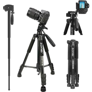 Q222 Profesyonel Tripod, Monopod Taşıma Çantası ve Telefon Tutucu