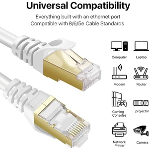 Cat 7 Yüksek Hızlı Internet-Network Kablosu (1.5 M, Altın Konnektörlü)