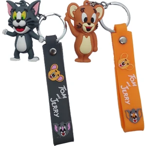 Ninova Aksesuar 2'li Tom & Jerry Anahtarlık  ve Çanta Aksesuarı 3D