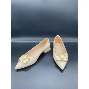 Eylüls Shoes Kadın Kalın Topuklu Tokalı Ayakkabı