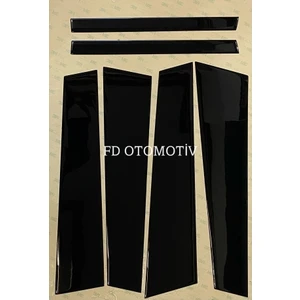 FD Otomotiv Fiat Egea Kapı Direği Kaplama Pianoblack Sedan Uyumlu Parlak Siyah