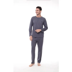 Pijadore 1413 Battal Beden Uzun Kollu Erkek Pijama Takım