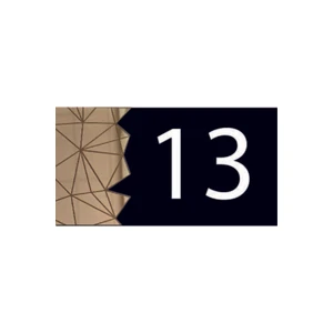 Dekoratif Aynalı Modern Kapı Numarası - Gold 13