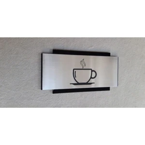 Dekoratif Cafe Yönlemndirme Tabelası - Kahve Piktogram