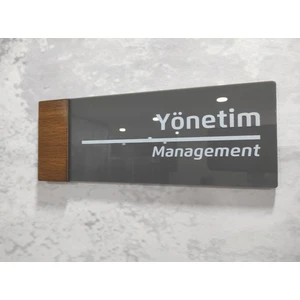 Wooden Serisi (Yönetim) Ofis Oda Kapı İsimliği Yönlendirme Tabelası