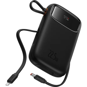 Q Pow 2 Dijital Ekranlı 22.5W 10.000 Mah Dual Kablolu Powerbank Siyah