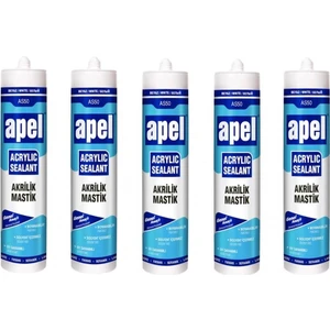 5 Adet Apel As-50 Akrilik Mastik 500 gr Beyaz