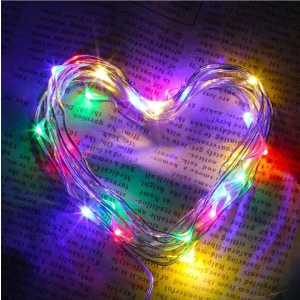 Pilli Peri LED  Renkli ( Rgb) 5 Metre Kavanoz Balon Oda Süsleme Tel LED