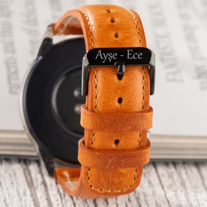 Samsung Galaxy Watch 4 - 5 - 6 / Watch 6 Classic 40MM 43MM 44MM 47MM Watch 5 / Watch 5 Pro 40 44 45 Watch 4 40 42 44 46MM 20MM Deri Kordon Taba