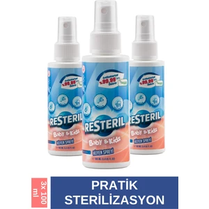 Hijyen Spreyi Baby&Kids 3X100ml Bebek Sterilizatör Biberon Emzik Temizleyici Dezenfektan