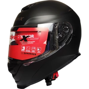 X507 Güneş Vizörlü Kapalı Kask (Mat Siyah)