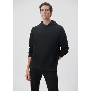 Erkek Kapüşonlu Siyah Basic Sweatshirt 0610937-900