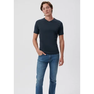 Erkek V Yaka Lacivert Basic Tişört 061313-25723