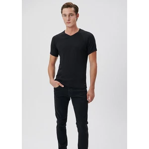Erkek V Yaka Siyah Basic Tişört 061313-902