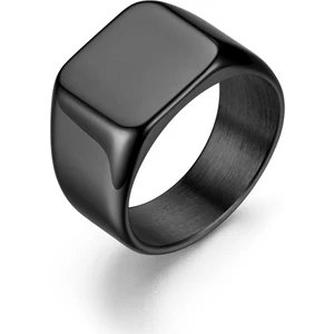 Moda Titanyum Çelik Yüzük 8mm Siyah (Yurt Dışından)