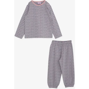 Kız Bebek Pijama Takımı Desenli 9 Ay-3 Yaş, Açık Lila