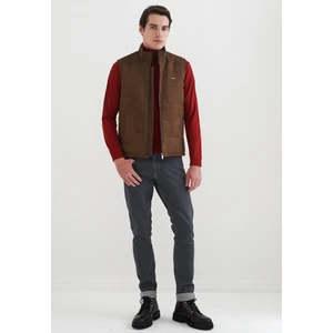 Pierre Cardin Erkek Suni Deri Yelek